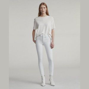 rag & bone jean bright white high rise skinny